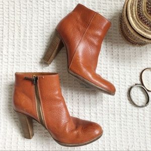 Madewell 1937 Cognac-Camel Heeled Ankle Booties. Size 8. Also have in black.